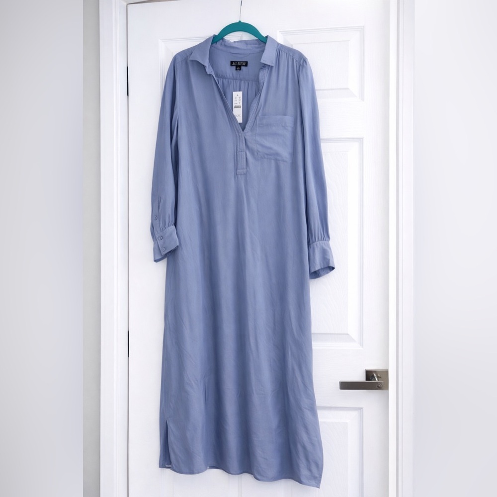 J. Crew Bungalow dress in drapey viscose twill - Picture 2 of 8